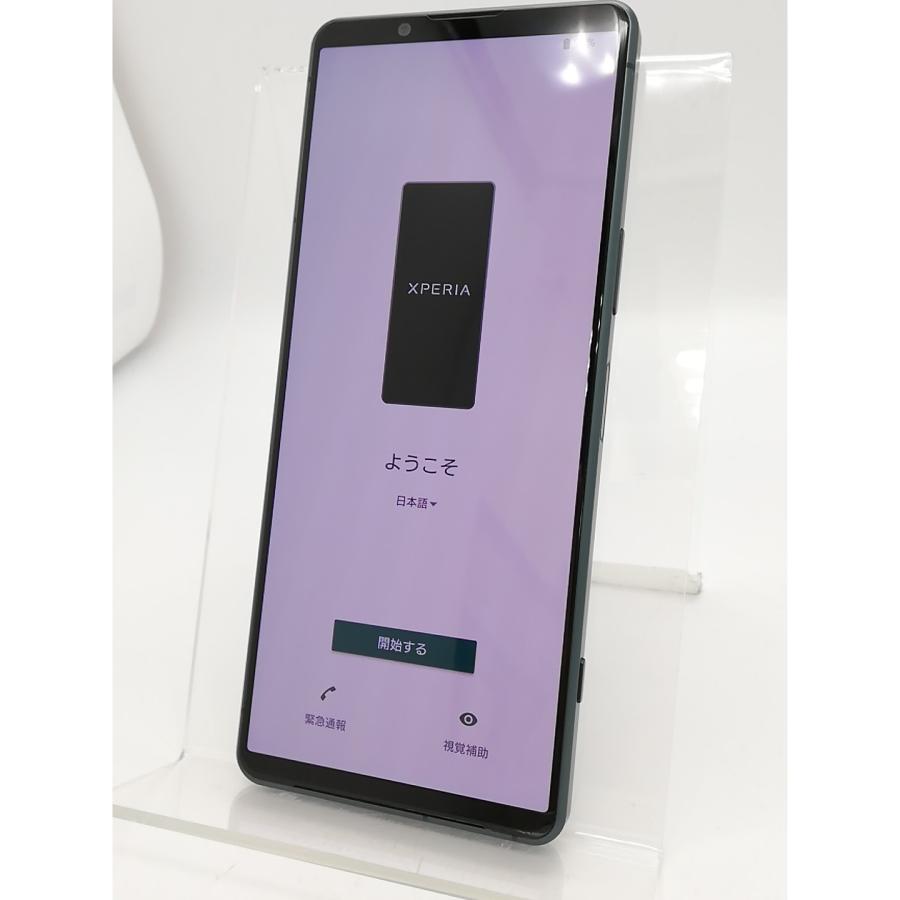 中古】SONY au 【SIMフリー】 Xperia 5 IV 8GB 128GB SOG09 グリーン