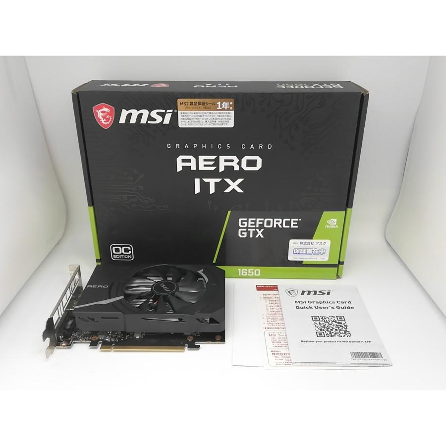 中古】MSI GeForce GTX 1650 AERO ITX 4G OC GTX1650/4GB(GDDR5)/PCI-E