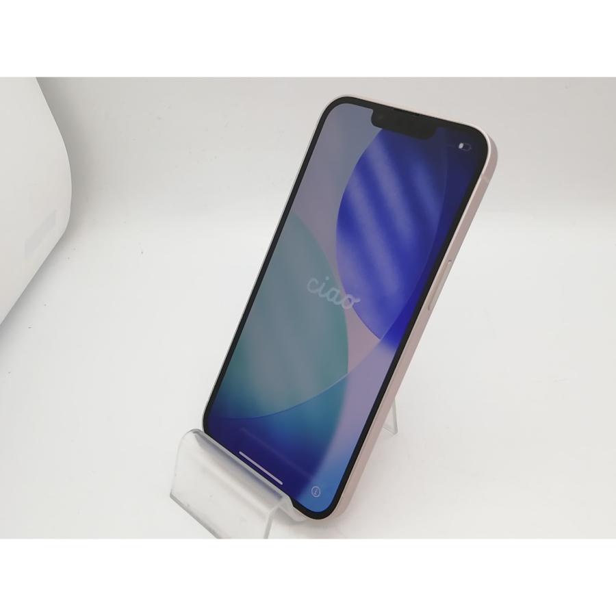 【中古】Apple au 【SIMフリー】 iPhone 13 128GB ピンク MLNE3J/A【アリオ倉敷】保証期間１ヶ月【ランクC】の画像