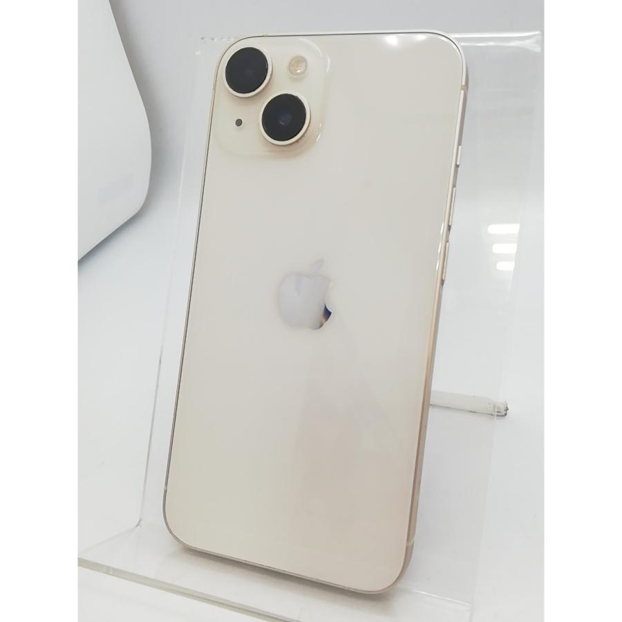 【中古】Apple au 【SIMフリー】 iPhone 14 128GB スターライト MPUQ3J/A【アリオ倉敷】保証期間１ヶ月【ランクC】の画像