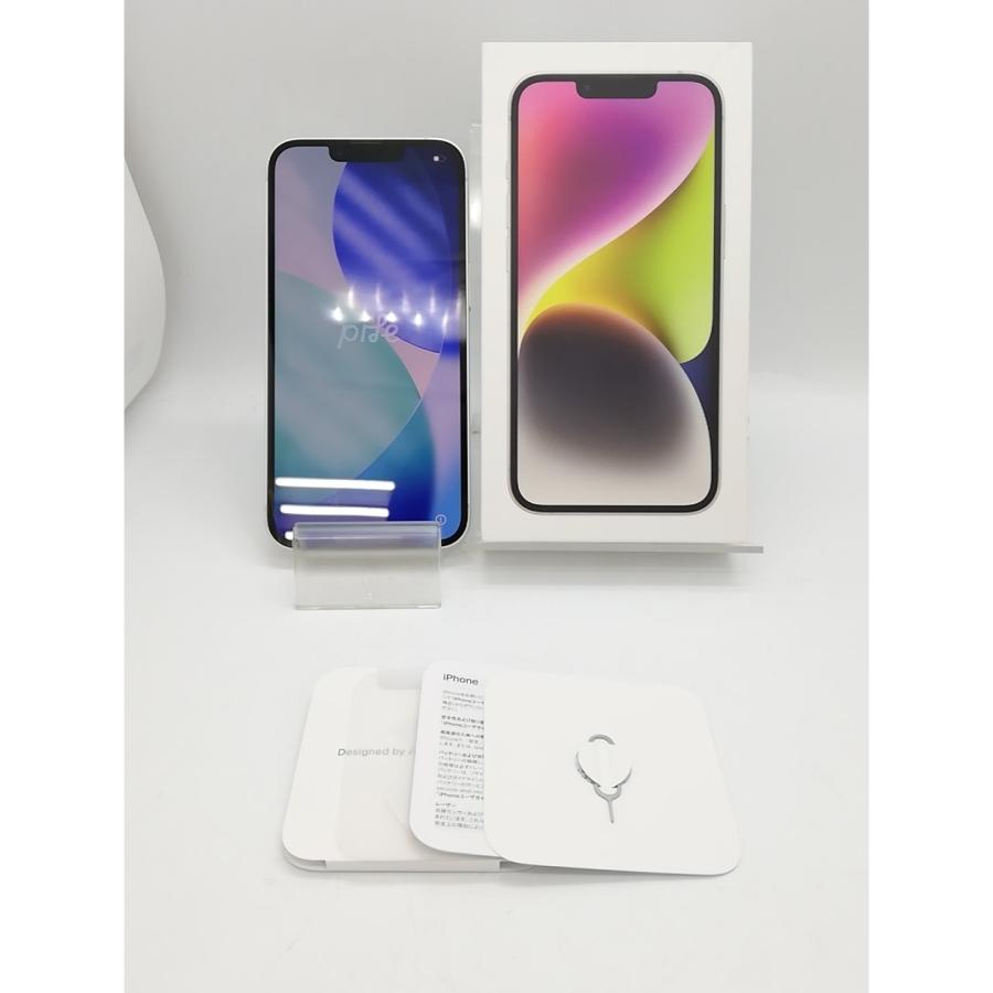 【中古】Apple docomo 【SIMフリー】 iPhone 14 256GB スターライト MPW33J/A【アリオ倉敷】保証期間１ヶ月【ランクC】の画像