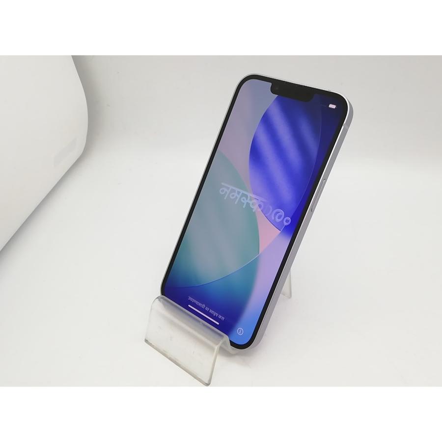【中古】Apple au 【SIMフリー】 iPhone 14 128GB パープル MPUY3J/A【アリオ倉敷】保証期間１ヶ月【ランクC】の画像