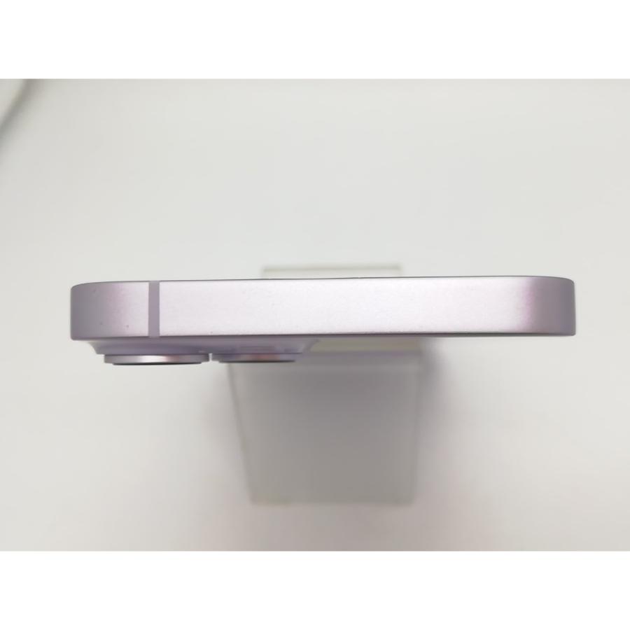 【中古】Apple au 【SIMフリー】 iPhone 14 128GB パープル MPUY3J/A【アリオ倉敷】保証期間１ヶ月【ランクC】の画像