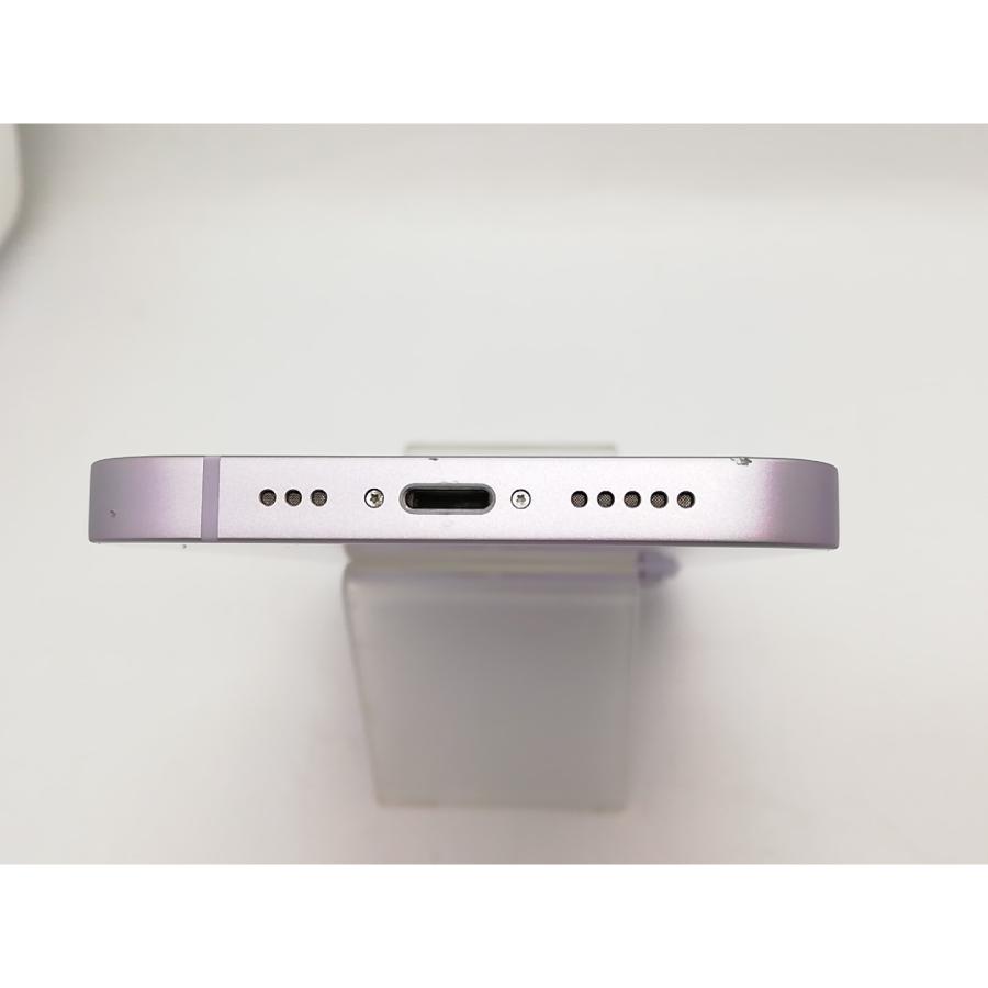 【中古】Apple au 【SIMフリー】 iPhone 14 128GB パープル MPUY3J/A【アリオ倉敷】保証期間１ヶ月【ランクC】の画像