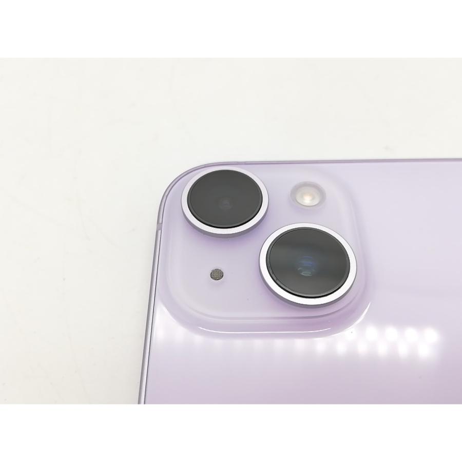 【中古】Apple au 【SIMフリー】 iPhone 14 128GB パープル MPUY3J/A【アリオ倉敷】保証期間１ヶ月【ランクC】の画像