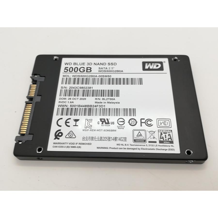 中古】W.D. WD Blue 3D WDS500G2B0A 500GB/SSD/6GbpsSATA/TLC【アリオ