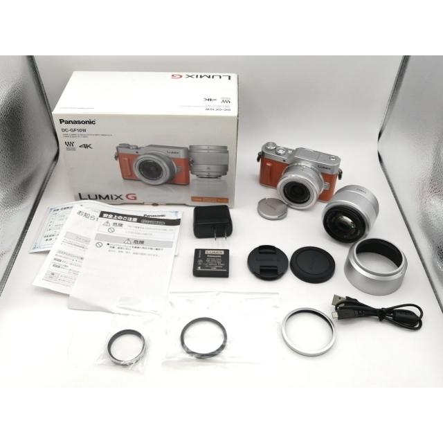 中古】Panasonic LUMIX GF10 ダブルレンズキット DC-GF10W-D オレンジ