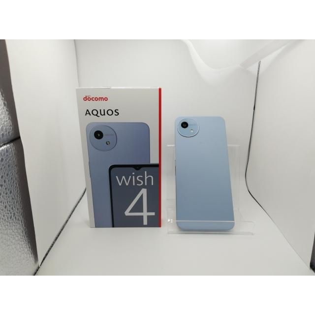 未使用】SHARP docomo 【SIMフリー】 AQUOS Wish4 ブルー 4GB 64GB SH