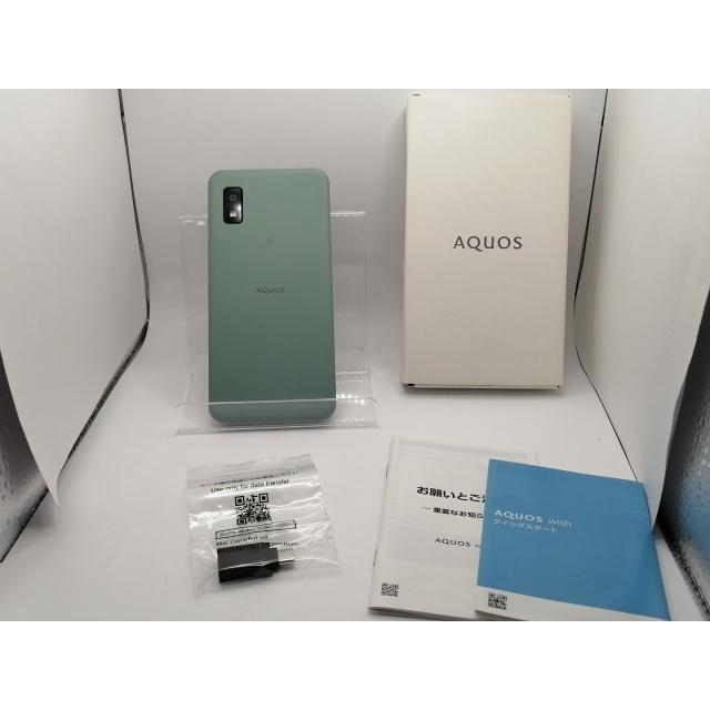 中古】SHARP ymobile 【SIMフリー】 AQUOS wish オリーブグリーン 4GB