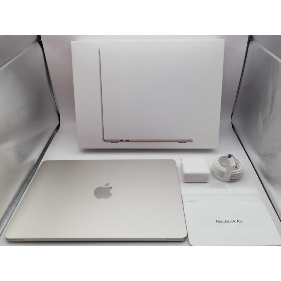 【中古】Apple MacBook Air 13インチ M3(CPU:8C/GPU:8C) 16GB/256GB スターライト MC8J4J/A (13インチ, M3, 2024)【川崎駅前】保証期間１ヶ月【ランクB】の画像