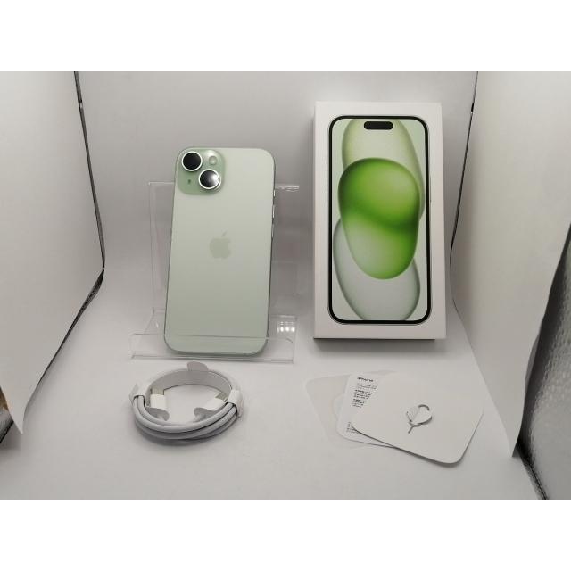 【中古】Apple docomo 【SIMフリー】 iPhone 15 128GB グリーン MTMM3J/A【川崎駅前】保証期間１ヶ月【ランクA】の画像