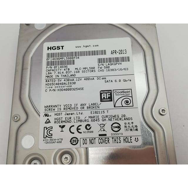 中古】HGST HDS5C4040ALE630 4TB/CoolSpin/32MB/6Gbps【川崎駅前】保証