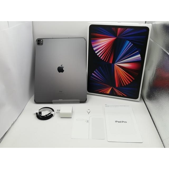 【中古】Apple SoftBank 【SIMロック解除済み】 12.9インチ iPad Pro（第5世代/2021） 256GB スペースグレイ MHR63J/A【川崎駅前】保証期間１ヶ月【ランクA】の画像
