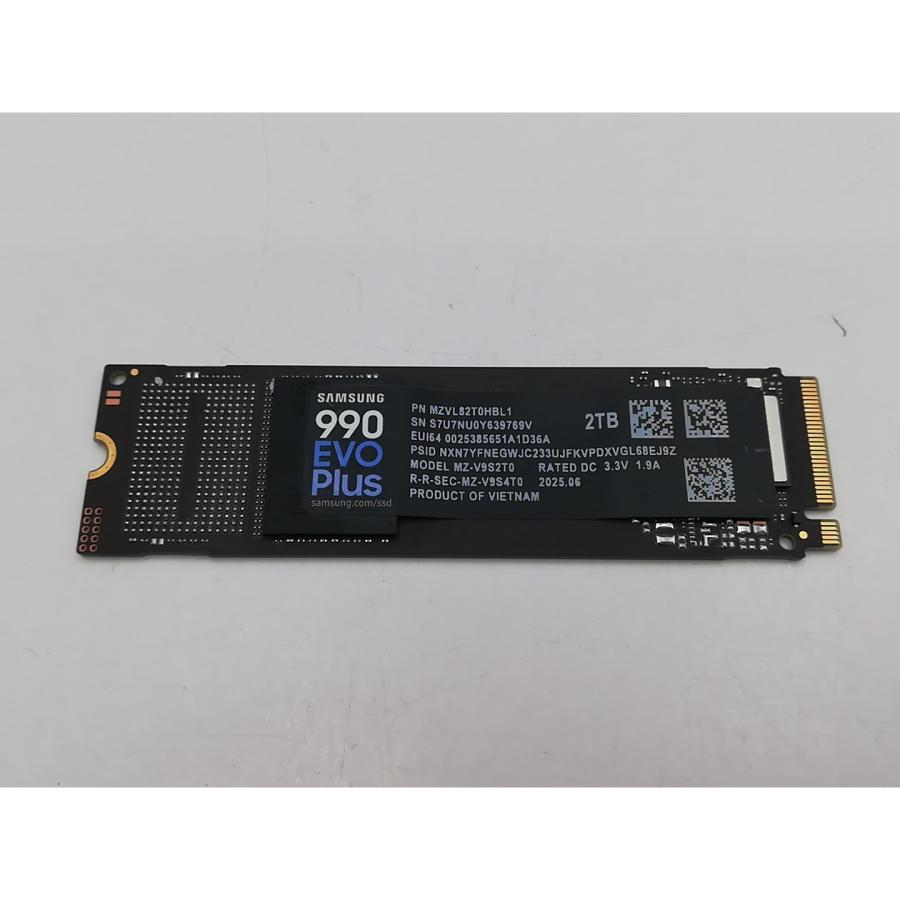 中古】SAMSUNG 990 EVO Plus MZ-V9S2T0B-IT 2TB (M.2 2280/PCIe5.0