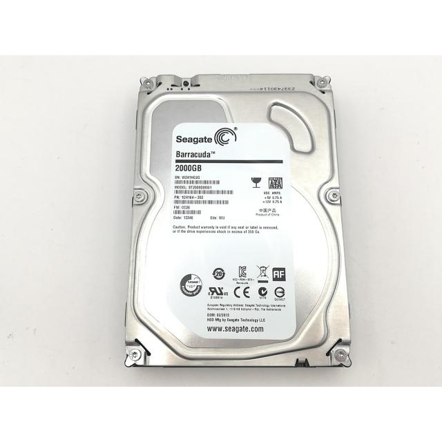中古】Seagate ST2000DM001 2TB/7200rpm/64MB/6Gbps【川崎駅前】保証