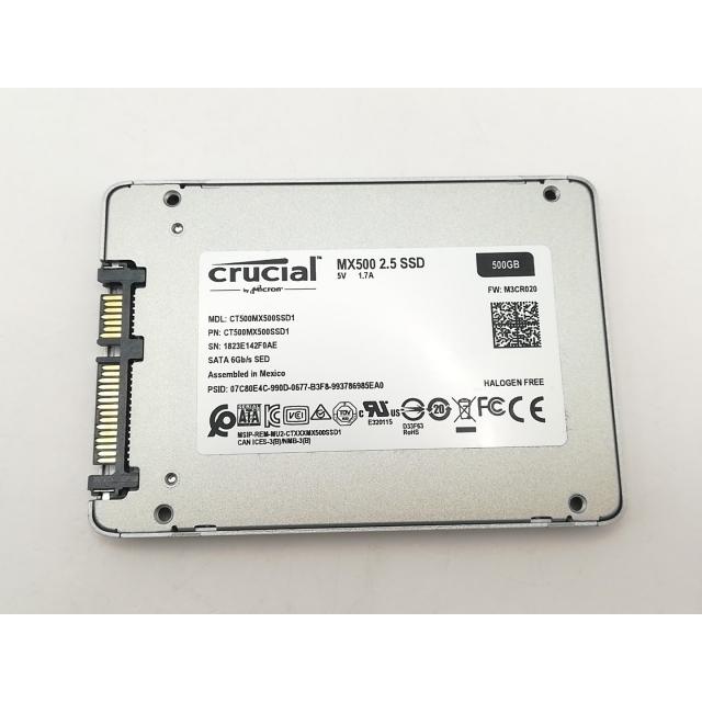 中古】Crucial MX500 CT500MX500SSD1 500GB/SSD/6GbpsSATA/2018年1月