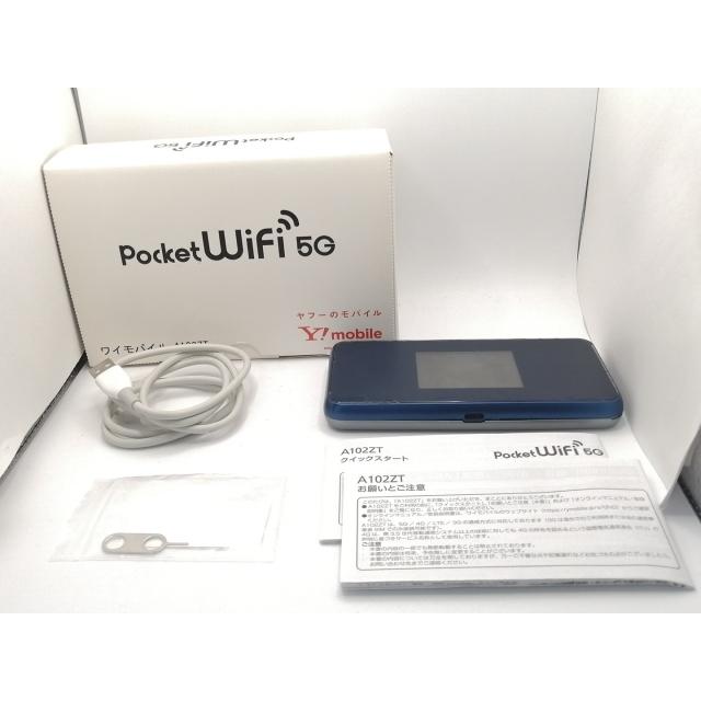 中古】ZTE ymobile 【SIMフリー】 Pocket WiFi 5G A102ZT ネイビー