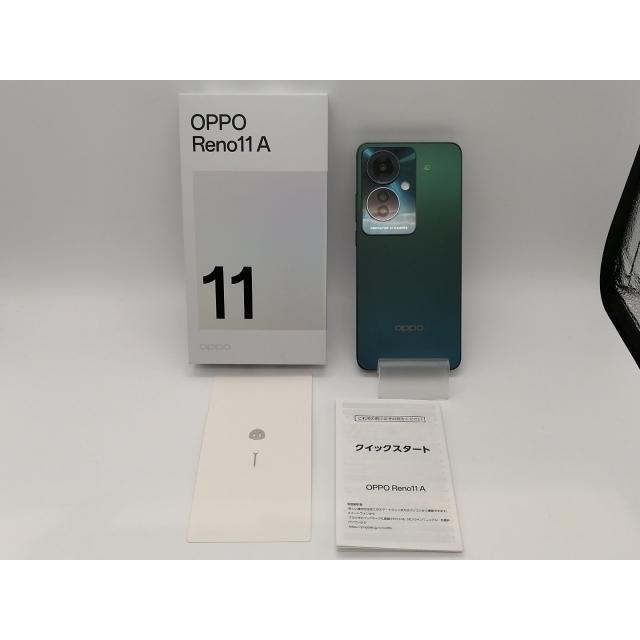 07 OPPO Reno11 A グリーン SIMフリー 美品 中古】Oppo ymobile 【SIMフリー】 OPPO Reno11 A ダークグリーン 8GB