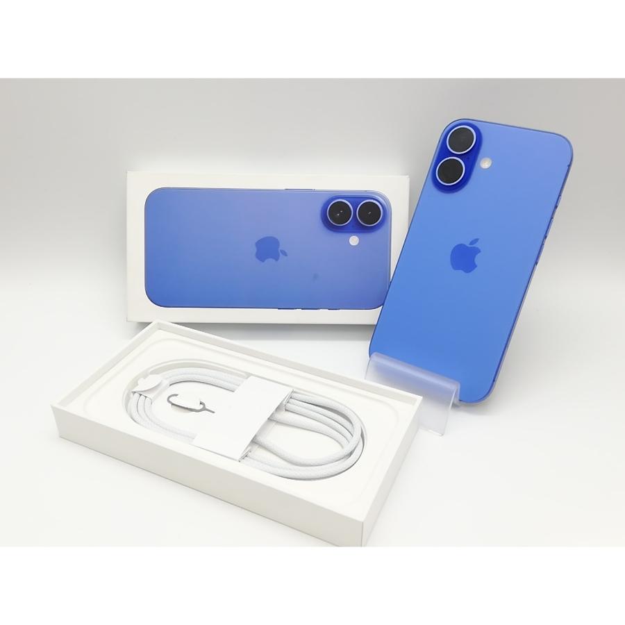 【中古】Apple 国内版 【SIMフリー】 iPhone 16 128GB ウルトラマリン MYDU3J/A【府中ル・シーニュ】保証期間１ヶ月【ランクB】の画像
