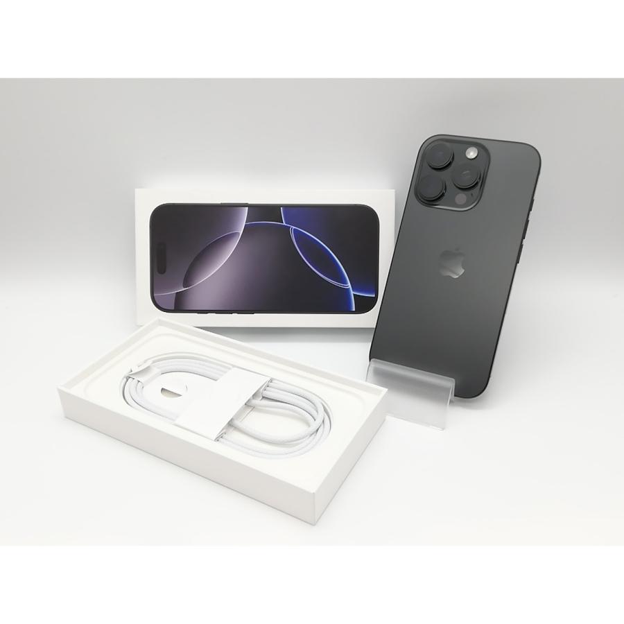 【中古】Apple 国内版 【SIMフリー】 iPhone 16 Pro 128GB ブラックチタニウム MYMV3J/A【府中ル・シーニュ】保証期間１ヶ月【ランクA】の画像