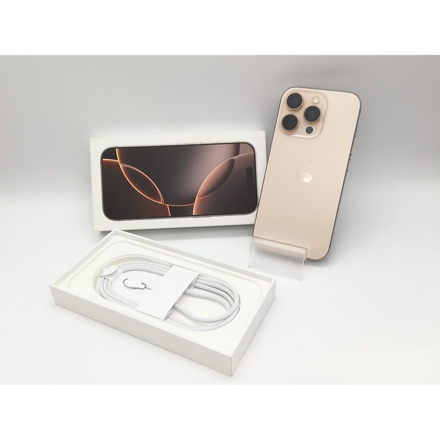【中古】Apple 国内版 【SIMフリー】 iPhone 16 Pro 128GB デザートチタニウム MYMX3J/A【府中ル・シーニュ】保証期間１ヶ月【ランクA】の画像