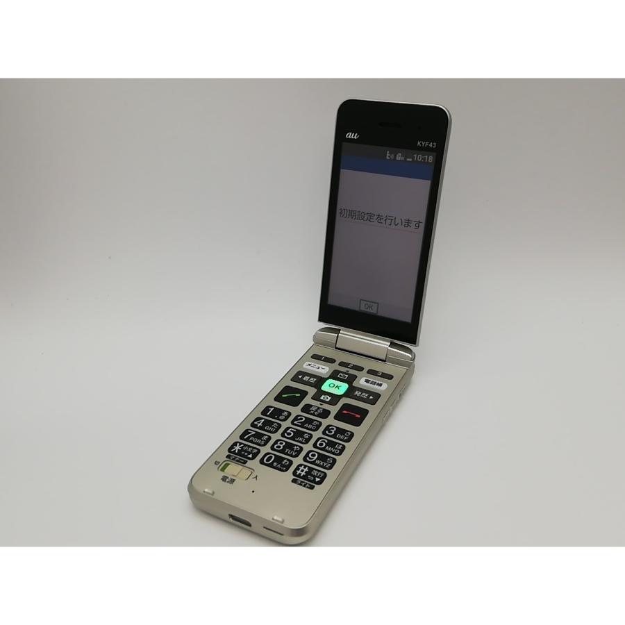 中古】KYOCERA au 【SIMロック解除済み】 かんたんケータイ ライト