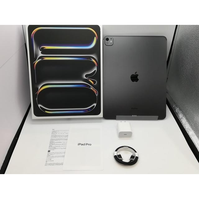 【中古】Apple 【Wi-Fi】 13インチ iPad Pro（M4/2024） 256GB スペースブラック 標準ガラス MVX23J/A【府中ル・シーニュ】保証期間１ヶ月【ランクA】の画像
