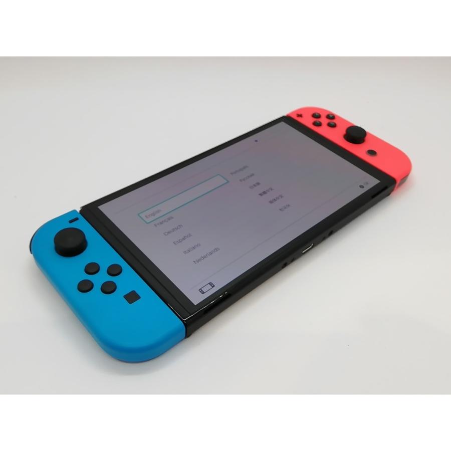 中古】Nintendo Switch 本体 (有機ELモデル) HEG-S-KABAA ネオンブルー