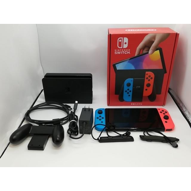 中古】Nintendo Switch 本体 (有機ELモデル) HEG-S-KABAA ネオンブルー