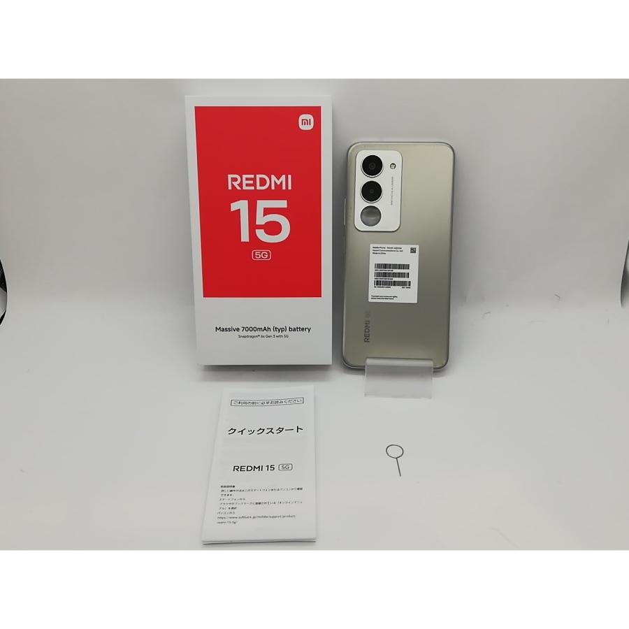 中古】Xiaomi SoftBank 【SIMフリー】 REDMI 15 5G チタングレー 4GB