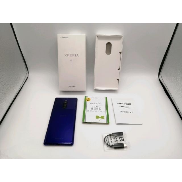 中古】SONY SoftBank 【SIMロック解除済み】 Xperia 1 802SO パープル