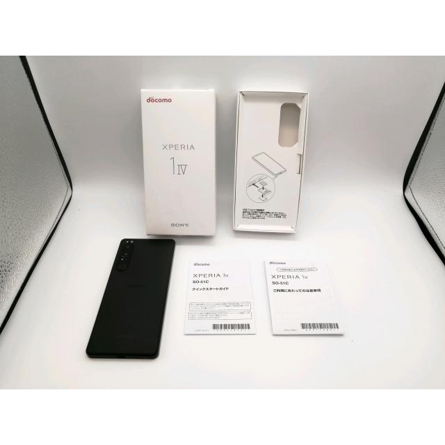 中古】SONY docomo 【SIMフリー】 Xperia 1 IV ブラック 12GB 256GB SO