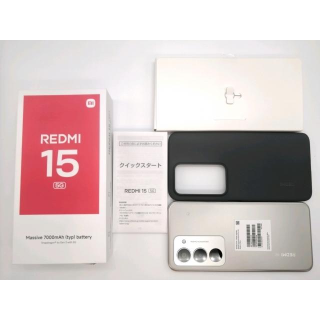 中古】Xiaomi SoftBank 【SIMフリー】 REDMI 15 5G チタングレー 4GB