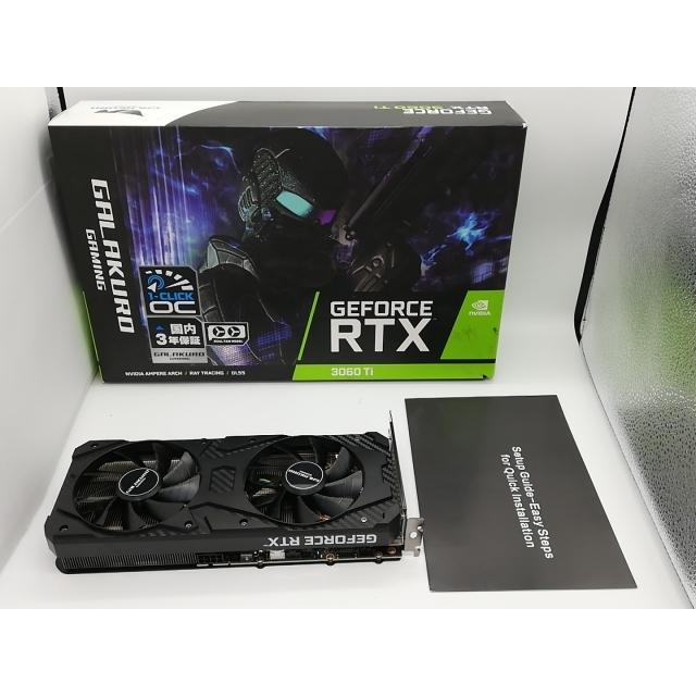 中古】玄人志向 GALAKURO GAMING GG-RTX3060Ti-E8GB/DF/LHR RTX3060Ti