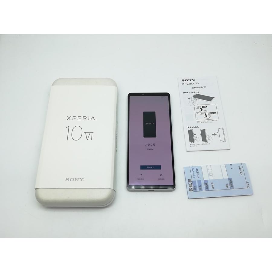 中古】SONY 国内版 【SIMフリー】 Xperia 10 VI ホワイト 6GB 128GB XQ