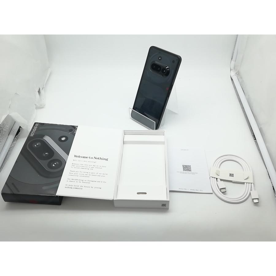 中古】NOTHING 国内版 【SIMフリー】 Nothing Phone (3a) ブラック 8GB