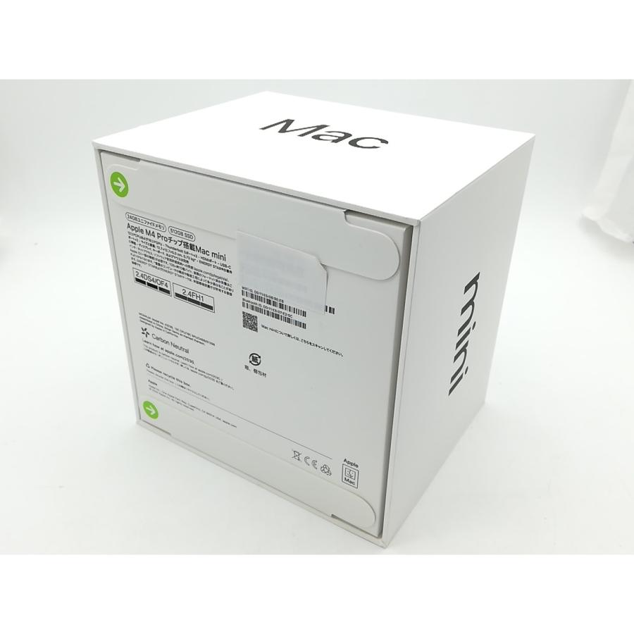 未使用】Apple Mac mini M4 Pro(CPU:12C/GPU:16C) 24GB/512GB シルバー