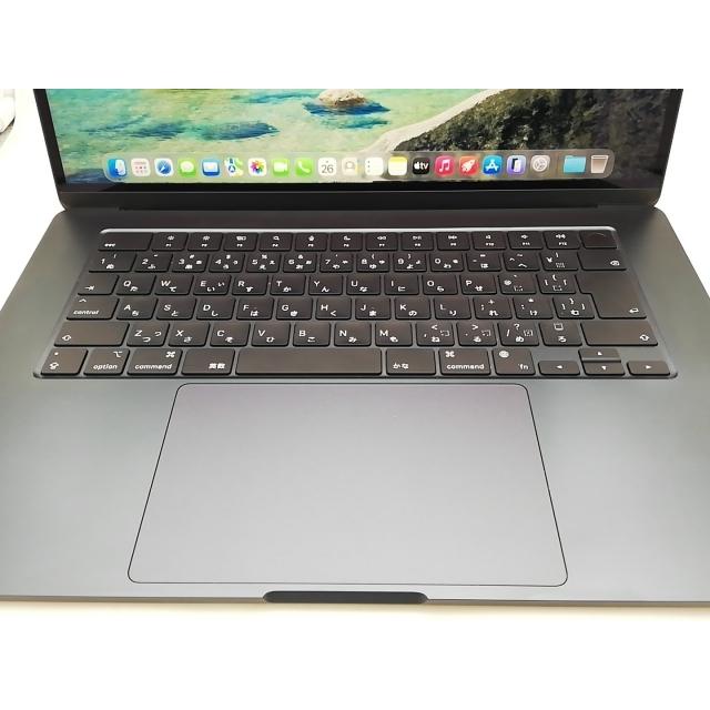 【中古】Apple MacBook Air 15インチ CTO (M3,2024) ミッドナイト M3(CPU:8C/GPU:10C)/16G/256G【柏】保証期間１ヶ月【ランクA】の画像