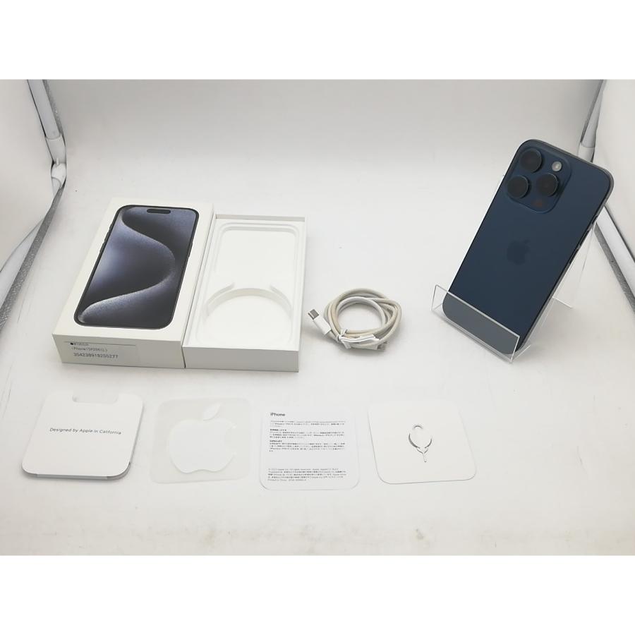 【中古】【赤ロム保証あり】Apple au 【SIMフリー】 iPhone 15 Pro 256GB ブルーチタニウム MTUG3J/A【柏】保証期間１ヶ月【ランクA】の画像
