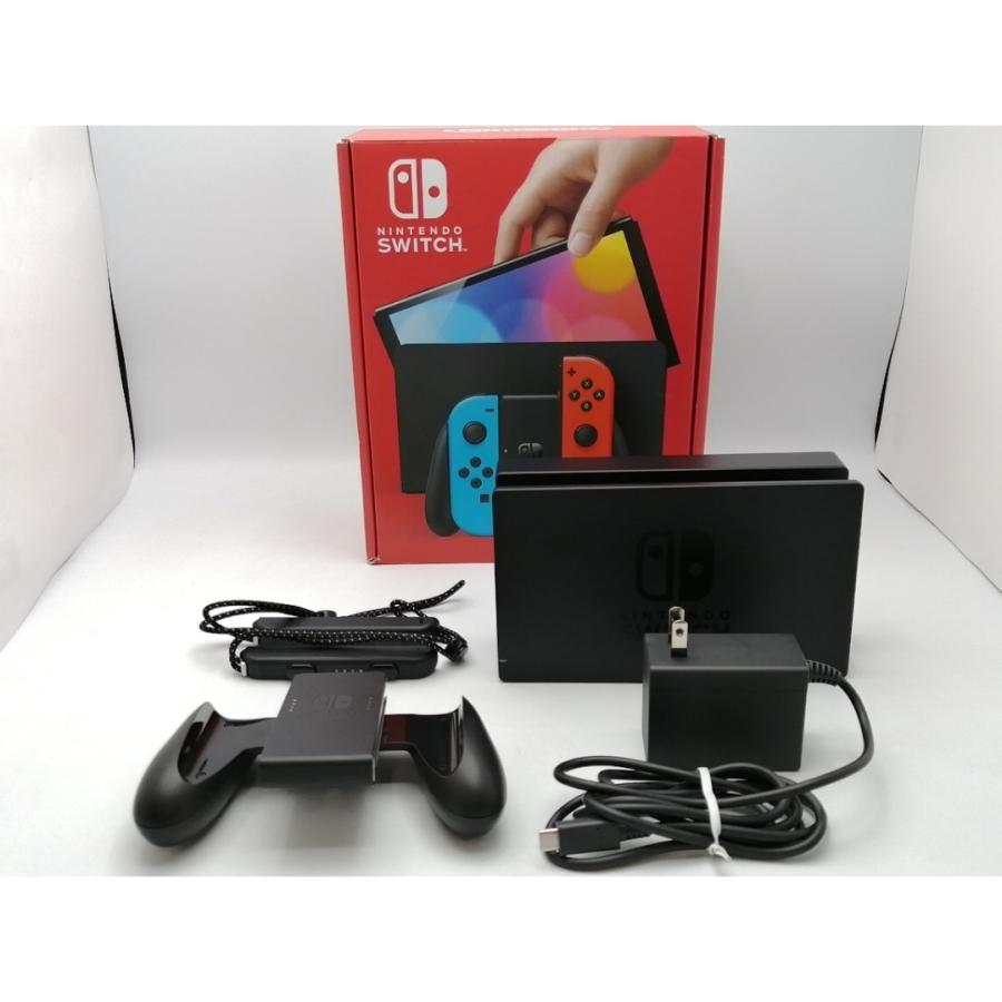 中古】Nintendo Switch 本体 (有機ELモデル) HEG-S-KABAA ネオンブルー