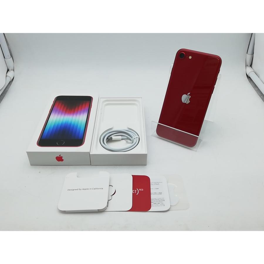 【中古】Apple docomo 【SIMフリー】 iPhone SE（第3世代） 128GB (PRODUCT)RED MMYH3J/A【柏】保証期間１ヶ月【ランクA】の画像
