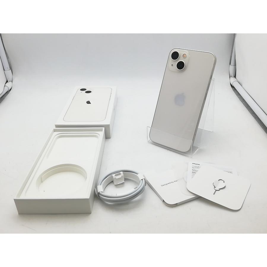 【中古】Apple SoftBank 【SIMフリー】 iPhone 13 128GB スターライト MLND3J/A【柏】保証期間１ヶ月【ランクA】の画像