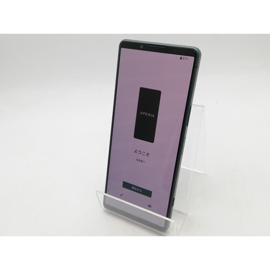 中古】SONY au 【SIMフリー】 Xperia 5 IV 8GB 128GB SOG09 グリーン