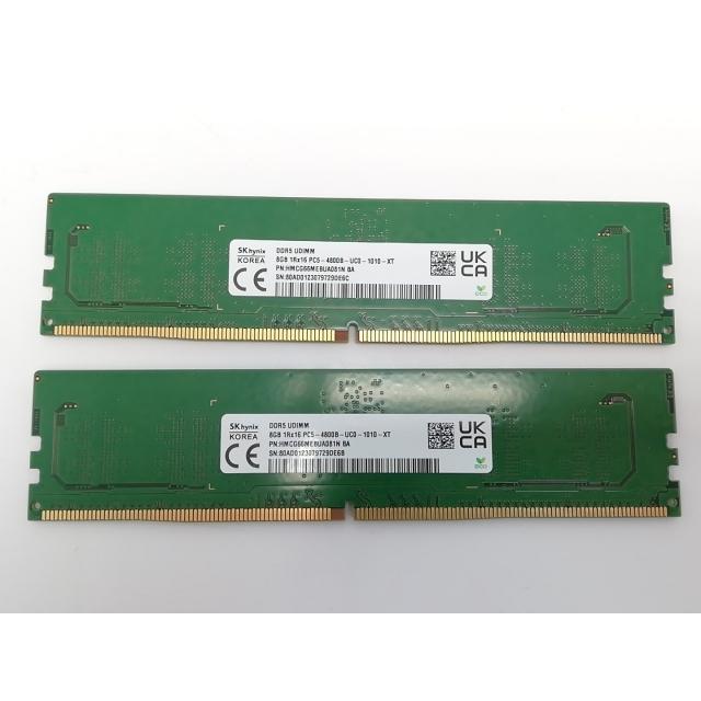 中古】DDR5 8GB 2枚組（合計16GB） DDR5-4800(PC5-38400