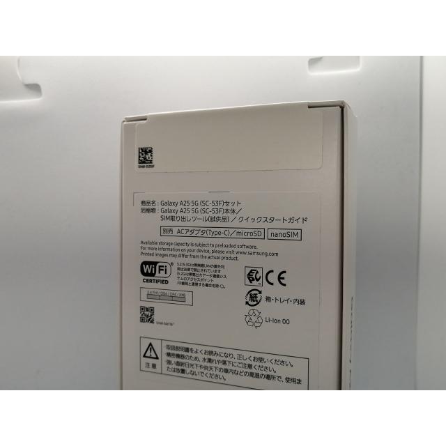 未使用】SAMSUNG docomo 【SIMフリー】 Galaxy A25 5G ブラック 4GB