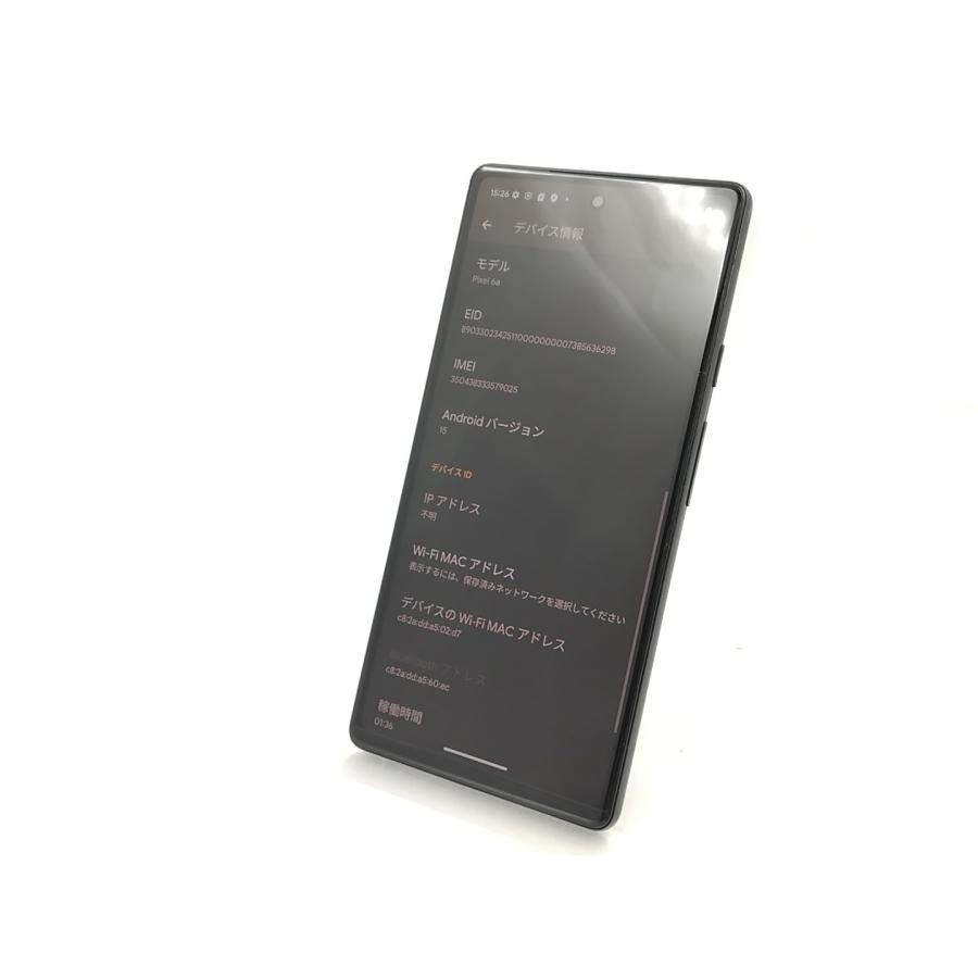 中古】Google au 【SIMフリー】 Pixel 6a チャコール 6GB 128GB 中古】Google au 【SIMフリー】 Pixel 6a チャコール 6GB 128GB