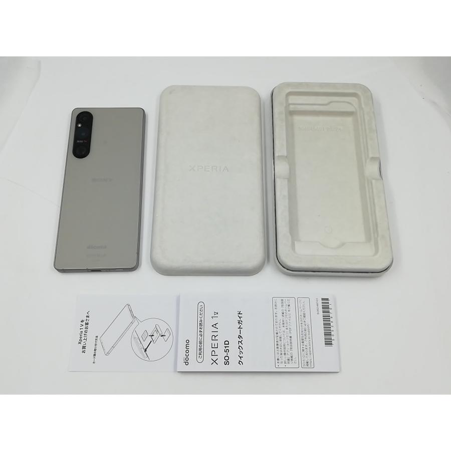 中古】SONY docomo 【SIMフリー】 Xperia 1 V プラチナシルバー 12GB