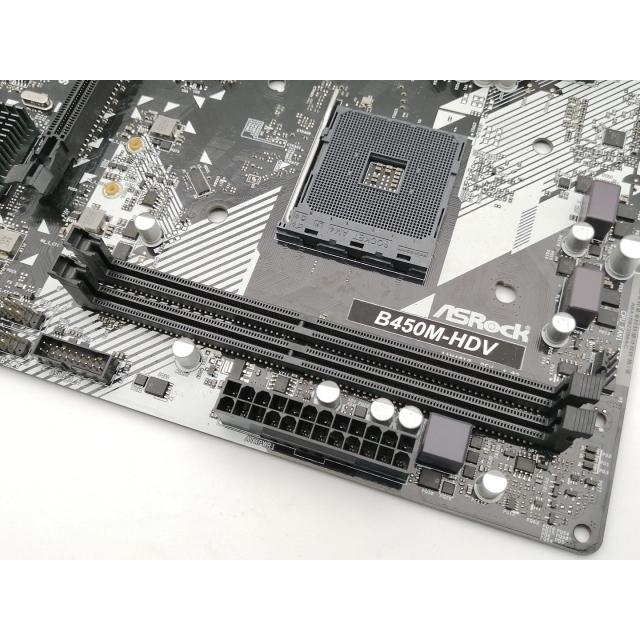 中古】ASRock B450M-HDV R4.0 B450/AM4/MicroATX【千葉】保証期間1