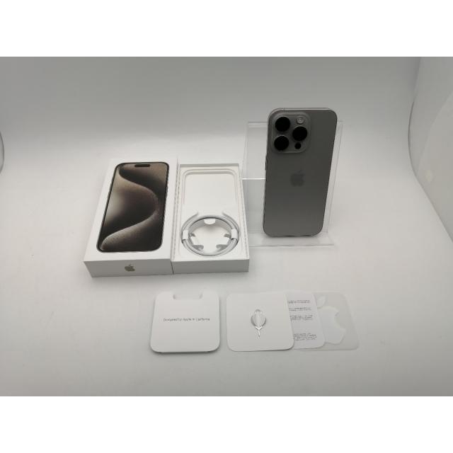 【中古】Apple 国内版 【SIMフリー】 iPhone 15 Pro 256GB ナチュラルチタニウム MTUF3J/A【千葉】保証期間１ヶ月【ランクA】の画像
