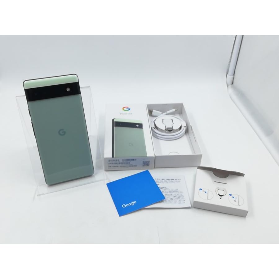 中古】Google au 【SIMフリー】 Pixel 6a セージ 6GB 128GB GB17L